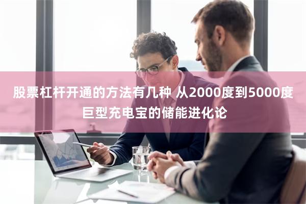 股票杠杆开通的方法有几种 从2000度到5000度 巨型充电宝的储能进化论