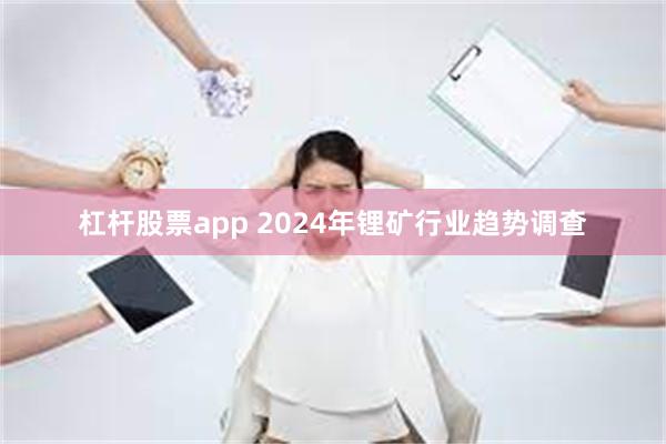 杠杆股票app 2024年锂矿行业趋势调查