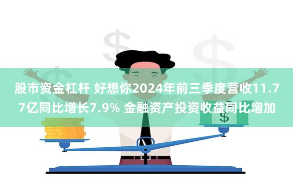 股市资金杠杆 好想你2024年前三季度营收11.77亿同比增长7.9% 金融资产投资收益同比增加